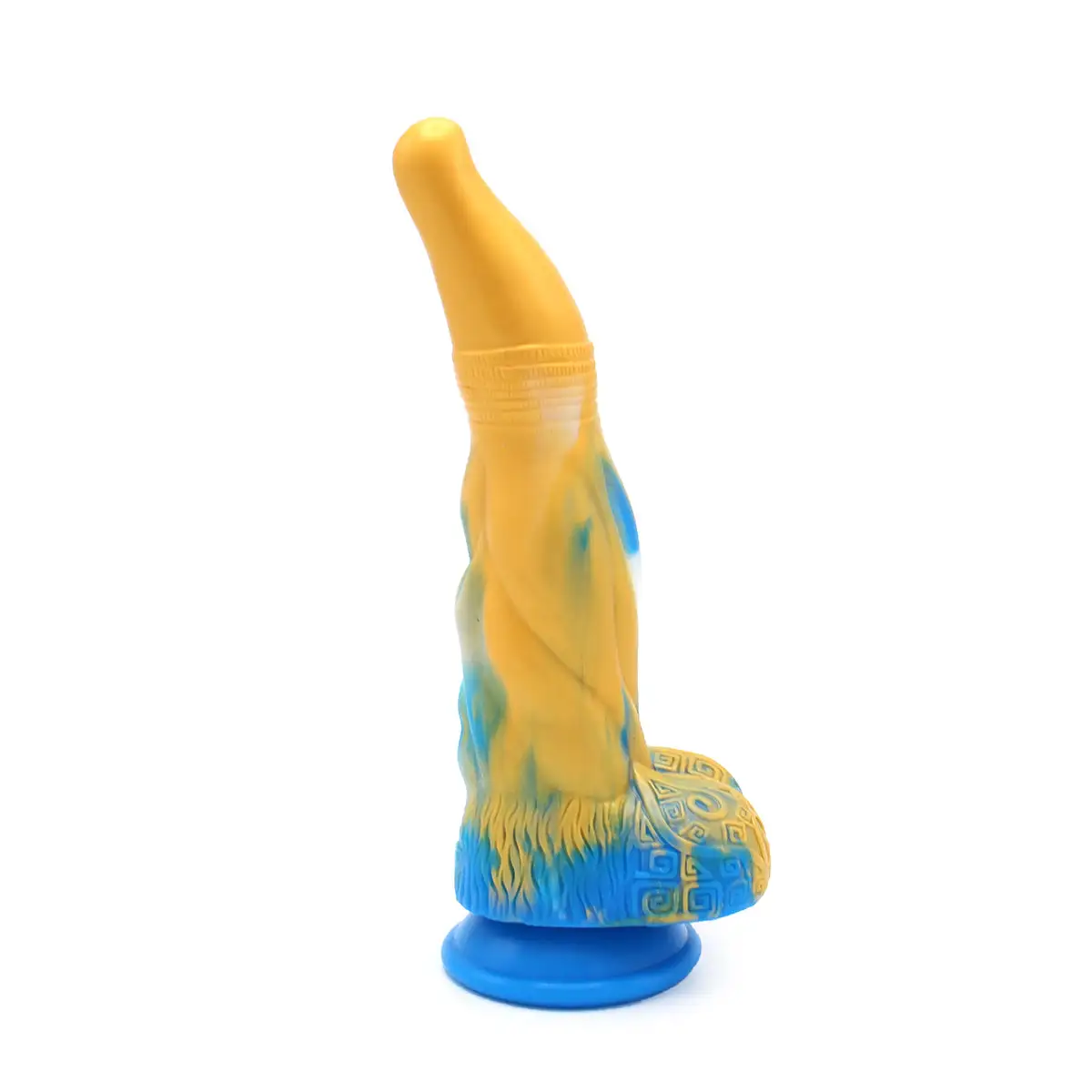 Kiotos Monstar - Dildo Beast 17 - Goud/Blauw/Wit 3 Kiotos Monstar - Dildo Beast 17 - Goud/Blauw/Wit - Afbeelding 3