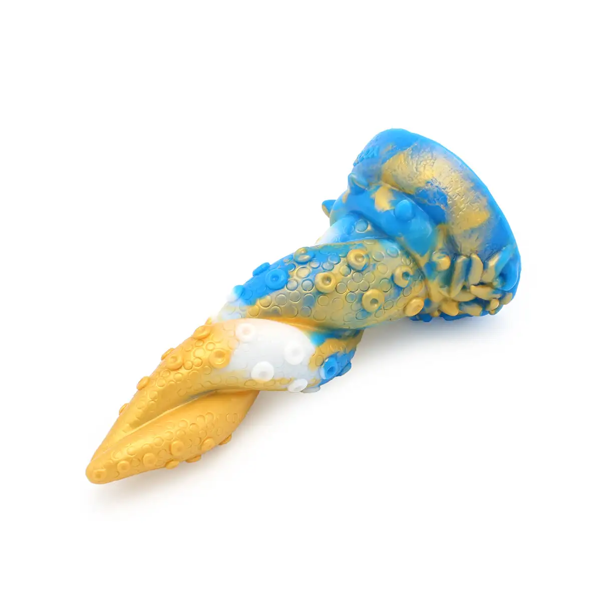 Kiotos Monstar - Dildo Beast 18 - Goud/Blauw/Wit 5 Kiotos Monstar - Dildo Beast 18 - Goud/Blauw/Wit - Afbeelding 5