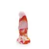 Kiotos Monstar - Dildo Beast 3 - 21 X 7 Cm - Tie Dye Oranje/Wit/Rood