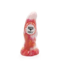 Kiotos Monstar - Dildo Beast 3 - 21 X 7 Cm - Tie Dye Oranje/Wit/Rood -Sex Toys winkel Kiotos Monstar Dildo Beast 3 21 x 7 cm tie dye oranjewitrood 5