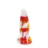 Kiotos Monstar - Dildo Beast 8 - 20.5 X 6.5 Cm - Tie Dye Oranje/Wit/Rood