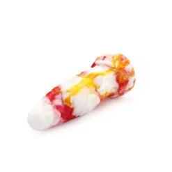 Kiotos Monstar - Dildo Beast 8 - 20.5 X 6.5 Cm - Tie Dye Oranje/Wit/Rood -Sex Toys winkel Kiotos Monstar Dildo Beast 8 20 5 x 6 5 cm tie dye oranjewitrood 3