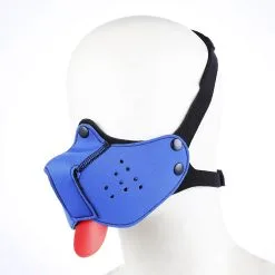 Kiotos - Neopreen Puppy Dog Gag/Mondmasker - Blauw -Sex Toys winkel Kiotos Neopreen Puppy Dog GagMondmasker Blauw 3