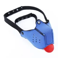 Kiotos - Neopreen Puppy Dog Gag/Mondmasker - Blauw -Sex Toys winkel Kiotos Neopreen Puppy Dog GagMondmasker Blauw 5