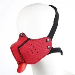 Kiotos - Neopreen Puppy Dog Gag/Mondmasker - Rood -Sex Toys winkel Kiotos Neopreen Puppy Dog GagMondmasker Rood 3