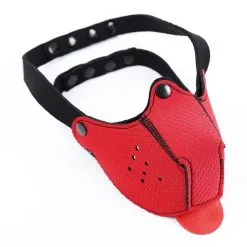 Kiotos - Neopreen Puppy Dog Gag/Mondmasker - Rood -Sex Toys winkel Kiotos Neopreen Puppy Dog GagMondmasker Rood 4