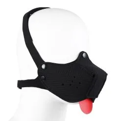 Kiotos - Neopreen Puppy Dog Gag/Mondmasker - Zwart