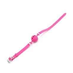 Kiotos - Siliconen Ball Gag Met (adem)gaten - Roze -Sex Toys winkel Kiotos Siliconen Ball Gag met ademgaten roze 6