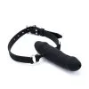 Kiotos Siliconen Dubbele Penis Gag - Zwart