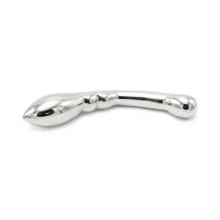 Kiotos Steel - Curve Steel Dildo Smooth - Gladde Dildo Met Verdikkingen - RVS