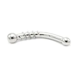Kiotos Steel - Curve Steel Dildo Twisted - Gebogen Dildo - RVS