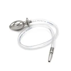 Kiotos Steel - Holle Penisplug Verbonden Met Holle Buttplug