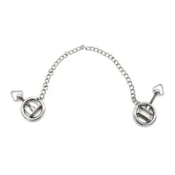 Kiotos Steel - Stalen Tepelklem Ringen Met Ketting - RVS - Lengte Ketting 38 Cm -Sex Toys winkel Kiotos Steel Stalen Tepelklem Ringen Met Ketting RVS Lengte Ketting 38 cm 4