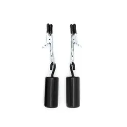 Kiotos Steel - Tepelklemmen - Croc Tepelklemmen 2 X 100g Met Haakgewichten- RVS - Zwart