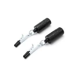 Kiotos Steel - Tepelklemmen - Nipple Croc Clamps 2x100g Gewichten - RVS - Zwart