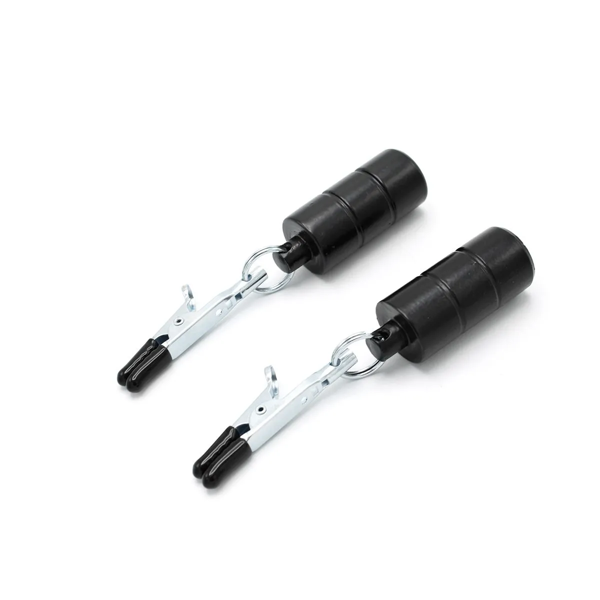 Kiotos Steel - Tepelklemmen - Nipple Croc Clamps 2x100g Gewichten - RVS - Zwart 1 Kiotos Steel - Tepelklemmen - Nipple Croc Clamps 2x100g Gewichten - RVS - Zwart