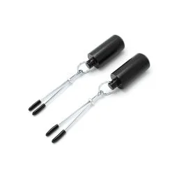 Kiotos Steel - Tepelklemmen - Tepelklemmen Met Gewichten Van 2 X 100 Gram - RVS