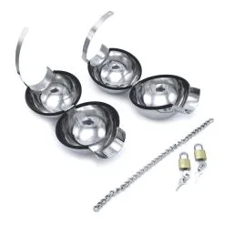 Kiotos Steel - Handboeien - Volledig Gesloten Bolvormige Handboeien Van RVS -Sex Toys winkel Kiotos Steel handboeien Volledig gesloten bolvormige handboeien van RVS 5