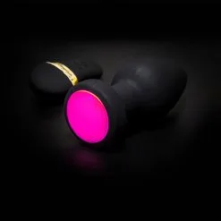 Lang Loys Kleine Vibrerende Buttplug Met Remote Control En Gekleurde LED Verlichting -Sex Toys winkel Kleine Vibrerende Buttplug met remote control en gekleurde LED verlichting 8