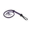 Rimba Bondage Play Korte Suède Bullwhip - Paars/Zwart