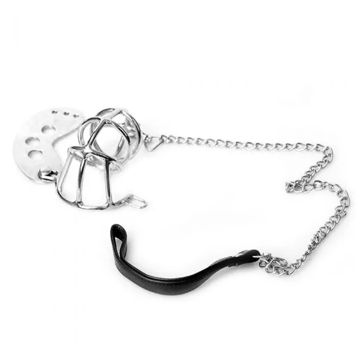 Kiotos Steel Kuisheidskooi - Chastity Cage Met Hondenriem 2 Kiotos Steel Kuisheidskooi - Chastity Cage Met Hondenriem - Afbeelding 2