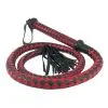 Rimba Bondage Play Lange Bullwhip 200 Cm - Rood/Zwart