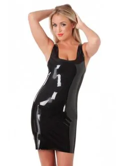 Rimba Latex Play Latex Jurk Met Blote Billen - Zwart