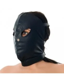Rimba Bondage Play Lederen Gezichtsmasker Verstelbaar