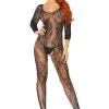 Leg Avenue - Naadloze Catsuit Met Open Kruisje