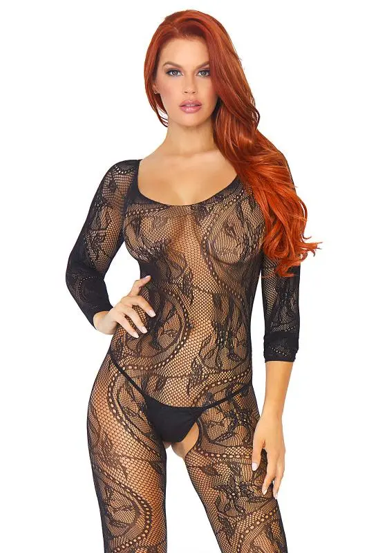 Leg Avenue - Naadloze Catsuit Met Open Kruisje 3 Leg Avenue - Naadloze Catsuit Met Open Kruisje - Afbeelding 3