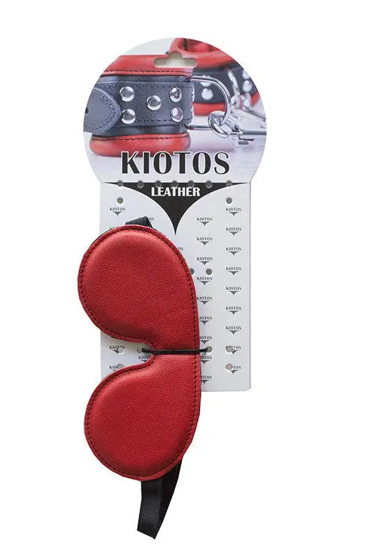 Kiotos Leather Leren Oogmasker Gevoerd - Rood 2 Kiotos Leather Leren Oogmasker Gevoerd - Rood - Afbeelding 2