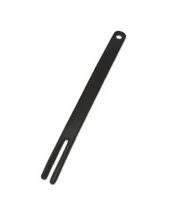 Rimba Bondage Play Leren Zweep Met Twee Tongen En Metalen Strip