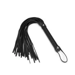 Liebe Seele - Black Bond - Bonded Leren Flogger - Eco-vriendelijk - Zwart