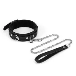 Liebe Seele - Black Bond - Eco-vriendelijke Collar Met Leiband - Nikkelvrije Hardware - Zwart
