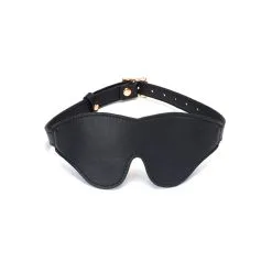 Liebe Seele - Dark Secret Exclusieve Leren Blinddoek Met Gouden Gesp