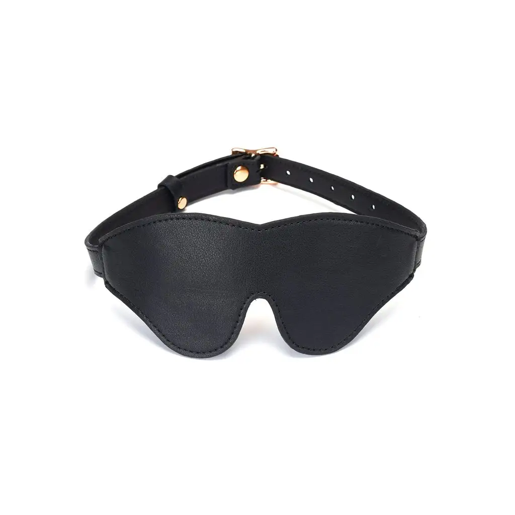 Liebe Seele - Dark Secret Exclusieve Leren Blinddoek Met Gouden Gesp 1 Liebe Seele - Dark Secret Exclusieve Leren Blinddoek Met Gouden Gesp