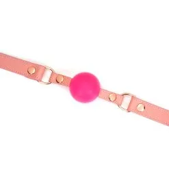 Liebe Seele - Pink Dream Leren Ball Gag -Sex Toys winkel Liebe Seele Pink Dream Leren Ball Gag 4