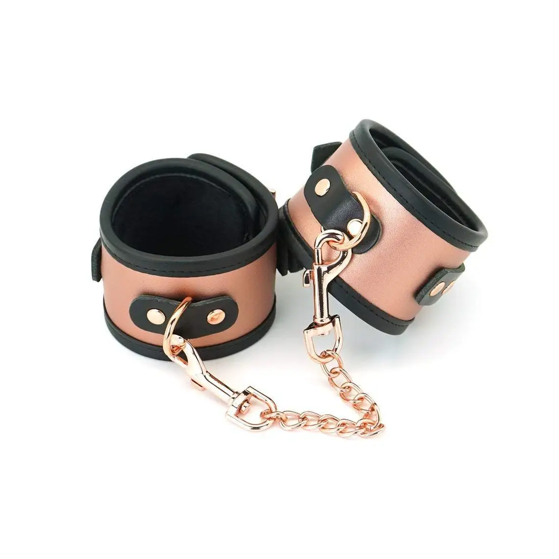 Liebe Seele - Rose Gold Memory Exclusieve Leren Enkelboeien Met Voering Van Imitatiebont - Rosé Goud 1 Liebe Seele - Rose Gold Memory Exclusieve Leren Enkelboeien Met Voering Van Imitatiebont - Rosé Goud