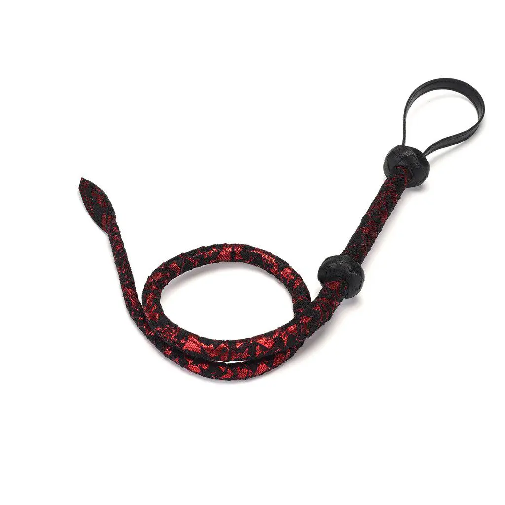 Liebe Seele - Victorian Garden Bullwhip - Leren Bull Whip Rood Zwart - Vegan Vriendelijk - Rood/Zwart 1 Liebe Seele - Victorian Garden Bullwhip - Leren Bull Whip Rood Zwart - Vegan Vriendelijk - Rood/Zwart