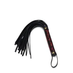 Liebe Seele - Victorian Garden Kleine Flogger - Kort Zweepje - Vegan Vriendelijk - Rood/Zwart