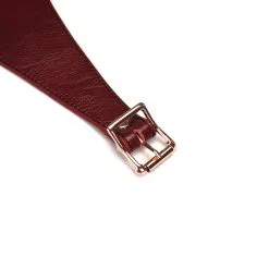 Liebe Seele - Wine Red Exclusief Leren Strap-On Harnas -Sex Toys winkel Liebe Seele Wine Red Exclusief leren Strap On Harnas 6