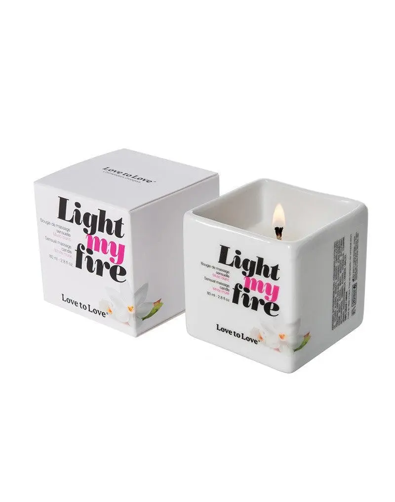 Love To Love Light My Fire Luscious Massagekaars - White Musk 2 Love To Love Light My Fire Luscious Massagekaars - White Musk - Afbeelding 2