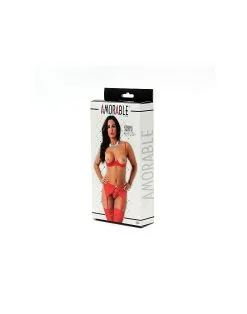 Amorable By Rimba Lingerieset, 1/2 Cup BH, String, Jarretels En Kousen -Sex Toys winkel Lingerieset 12 cup BH string jarretels en kousen 3