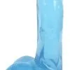 Lollicock - Dildo Met Ballen 15 Cm - Transparant Turquoise