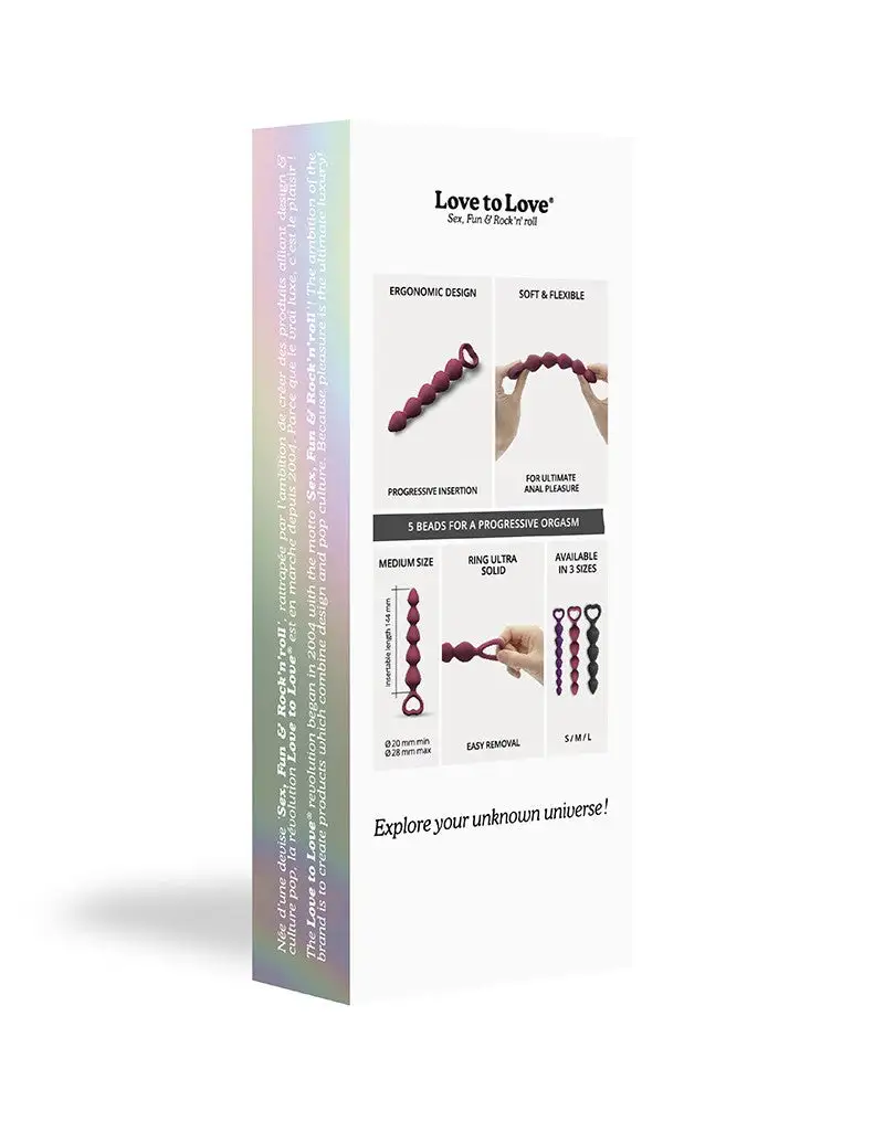 Love To Love - Anaal Ketting Met Hartvormig Handvat BING BANG - Roze - Maat M 3 Love To Love - Anaal Ketting Met Hartvormig Handvat BING BANG - Roze - Maat M - Afbeelding 3