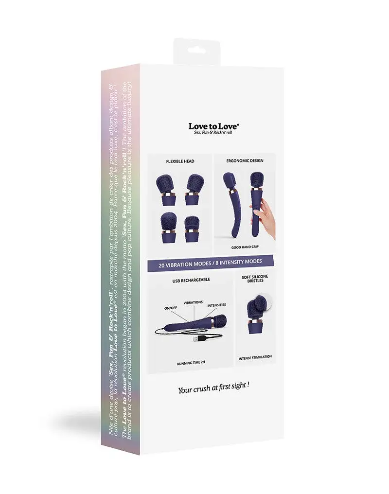 Love To Love - Brush Crush Wand Vibrator - Paars 13 Love To Love - Brush Crush Wand Vibrator - Paars - Afbeelding 13