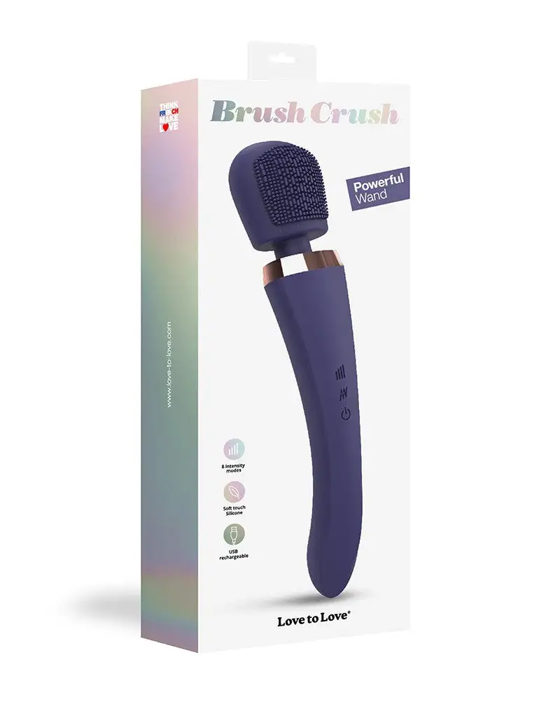 Love To Love - Brush Crush Wand Vibrator - Paars 2 Love To Love - Brush Crush Wand Vibrator - Paars - Afbeelding 2