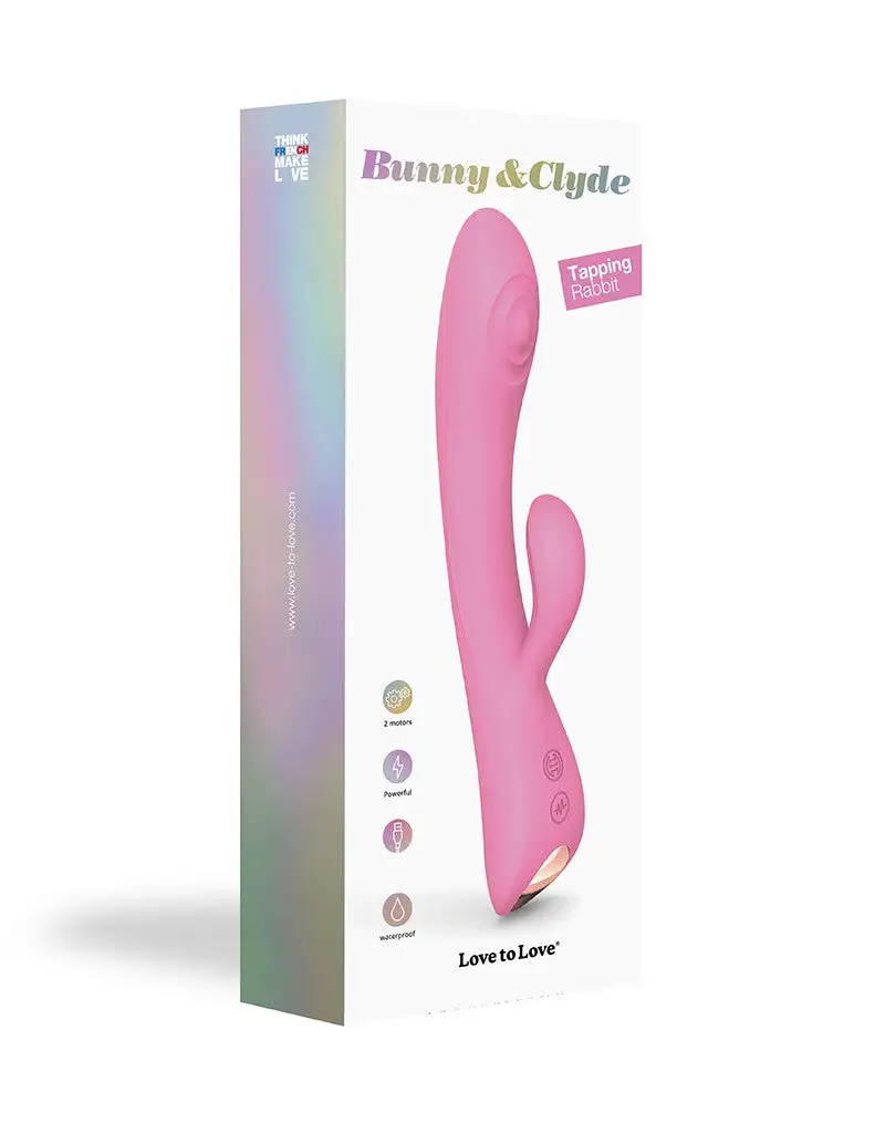 Love To Love - Bunny & Clyde Rabbit Vibrator Met Tapping Functie - Roze 10 Love To Love - Bunny & Clyde Rabbit Vibrator Met Tapping Functie - Roze - Afbeelding 10