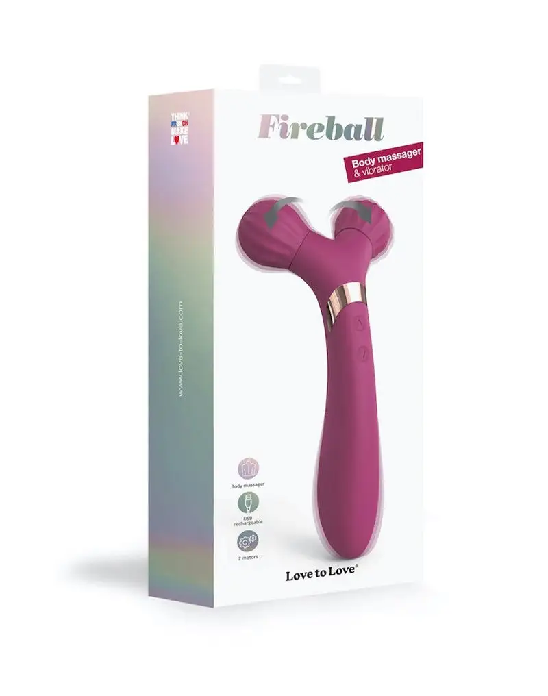 Love To Love - FIREBALL Body Massager & Vibrator - Plum Pink 2 Love To Love - FIREBALL Body Massager & Vibrator - Plum Pink - Afbeelding 2