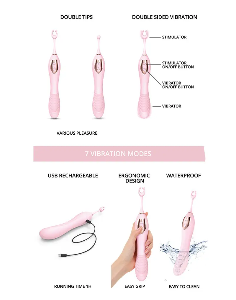 Love To Love - Ô Mega Pinpoint Vibrator èn G-spot Vibrator - Roze 14 Love To Love - Ô Mega Pinpoint Vibrator èn G-spot Vibrator - Roze - Afbeelding 14